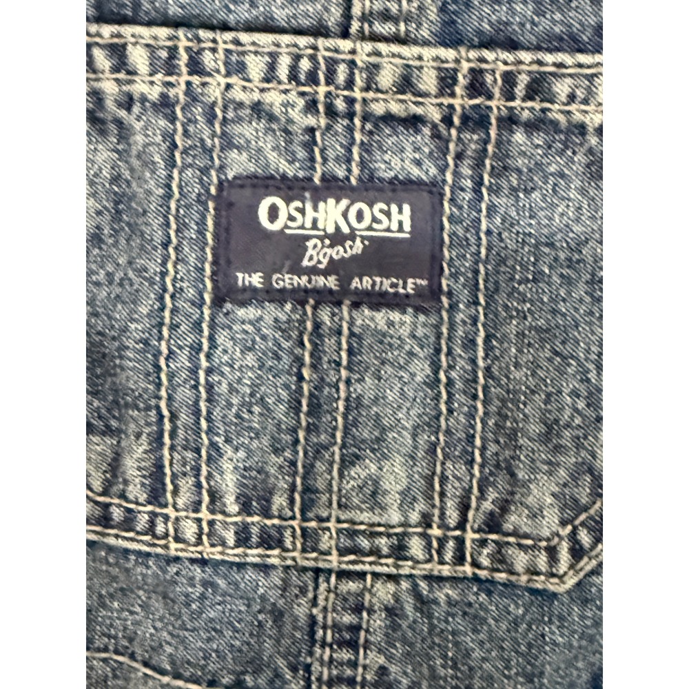 OshKosh Bgosh Baby Boys Medium Wash Denim Carpenter Overalls 18M NWT OKT11738‎ - Picture 2 of 4